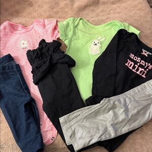 Baby Clothing Set with Onesies and Pants Size 0-3 Months